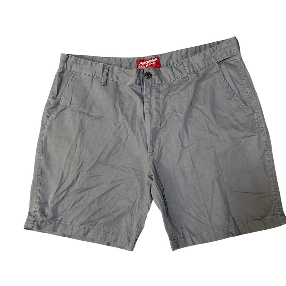 Arizona Jean Company Gray Chino Flat Front Men's Shorts